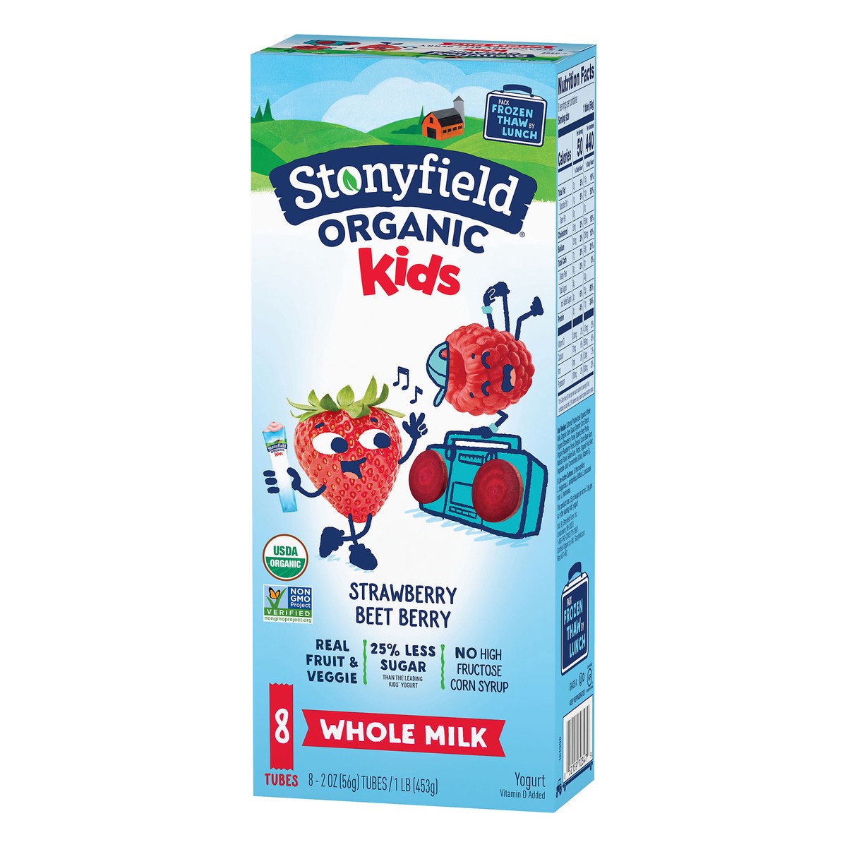 slide 5 of 10, Stonyfield Organic Kids Strawberry Beet Berry Whole Milk Yogurt 8-2 oz. Tubes, 1 lb