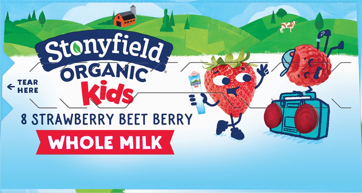 slide 2 of 10, Stonyfield Organic Kids Strawberry Beet Berry Whole Milk Yogurt 8-2 oz. Tubes, 1 lb