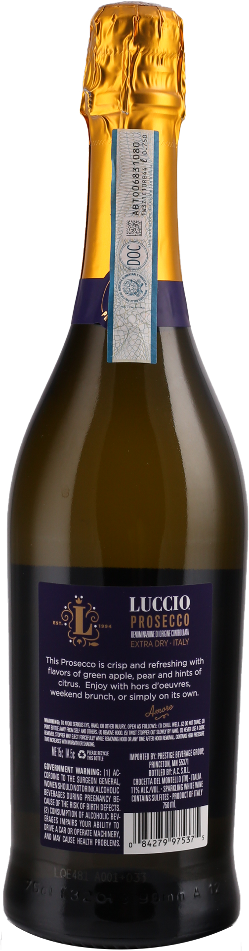 slide 3 of 3, Luccio Prosecco D.O.C., 1 ct