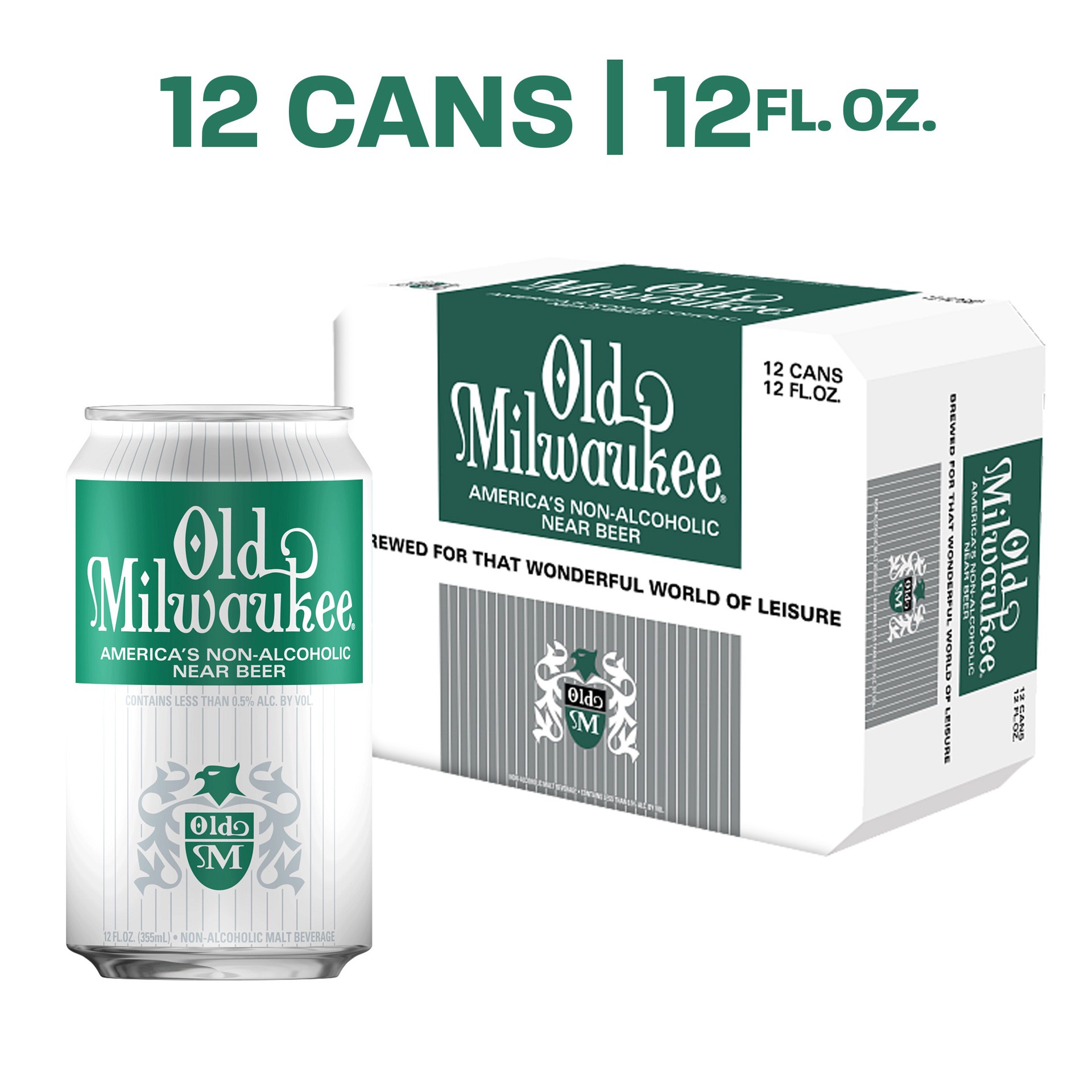 slide 4 of 4, Old Milwaukee Non Alcoholic, 12 Pack, 12 fl oz Cans, 12 ct; 12 oz