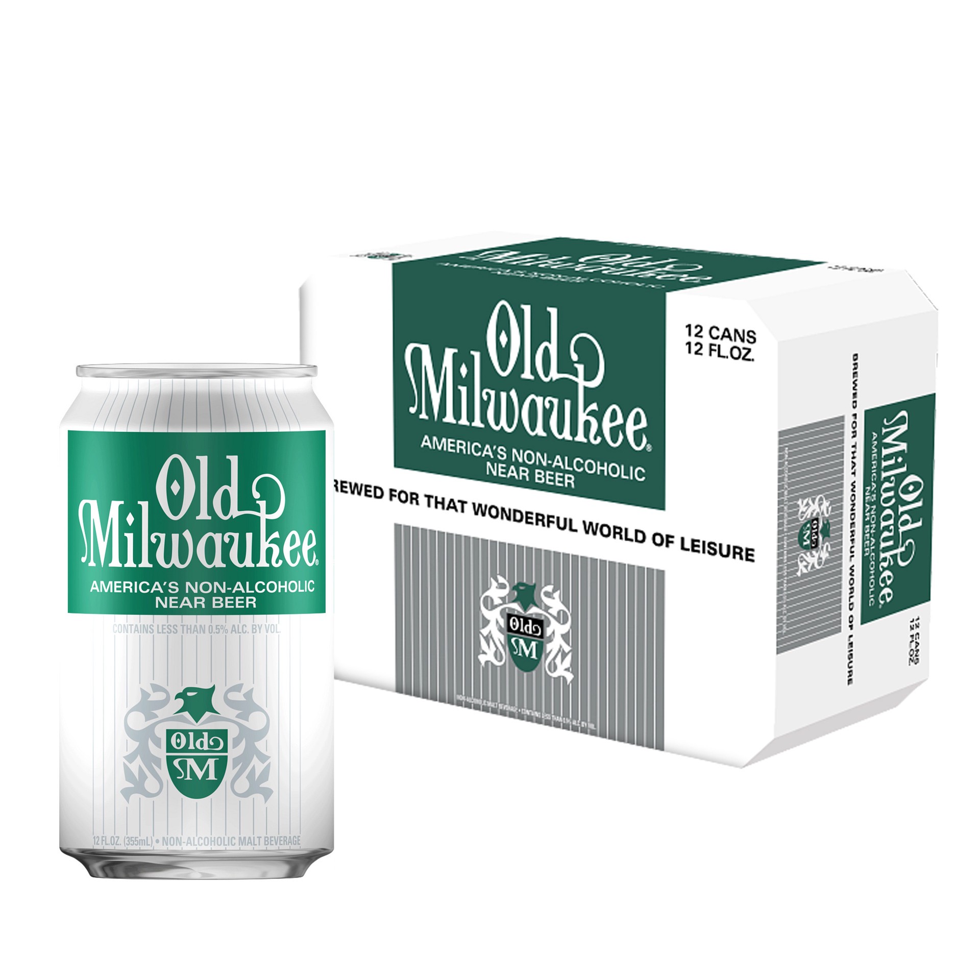 slide 1 of 4, Old Milwaukee Non Alcoholic, 12 Pack, 12 fl oz Cans, 12 ct; 12 oz