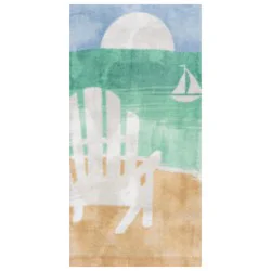 Meijer Corporate Seasonal Mcs Summer Relaxing Lake Fiber Reactive Kitchen Towel, 16 In X 25 In