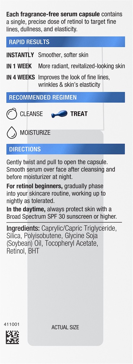slide 7 of 8, Neutrogena Rapid Wrinkle Repair Retinol Face Serum Capsules - Fragrance Free - 30ct, 30 ct