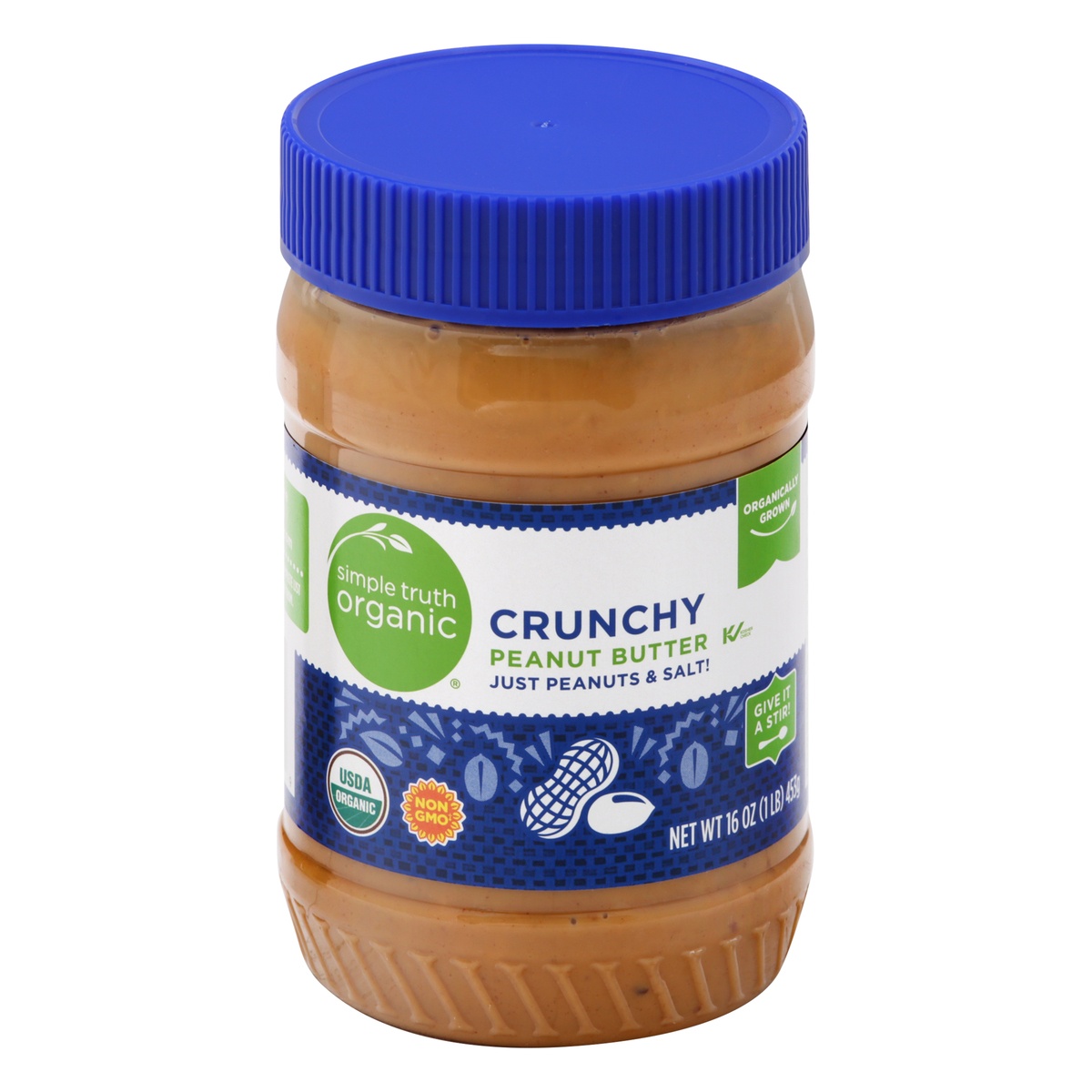 slide 1 of 1, Simple Truth Organic Crunchy Peanut Butter, 16 oz