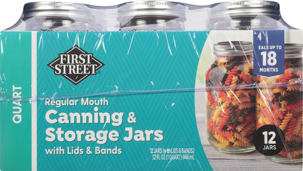 slide 7 of 11, First Street Fs Canning Jar W/Lids & Bands, 12 ct