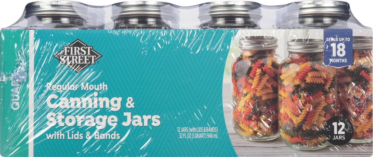 slide 6 of 11, First Street Fs Canning Jar W/Lids & Bands, 12 ct