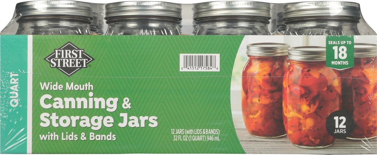 slide 2 of 11, First Street Fs Wide Mouth Jar Lids & Bands, 12 ct