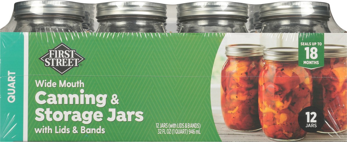slide 4 of 11, First Street Fs Wide Mouth Jar Lids & Bands, 12 ct