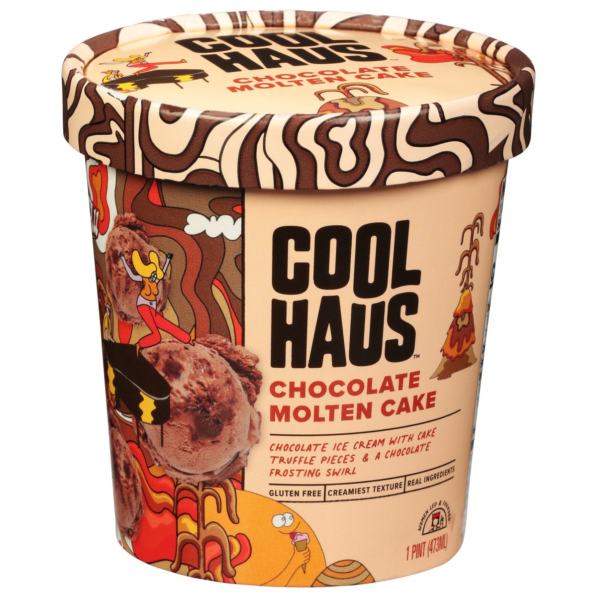 slide 2 of 9, Coolhaus Chocolate Molten Cake Ice Cream 1 pt, 16 fl oz