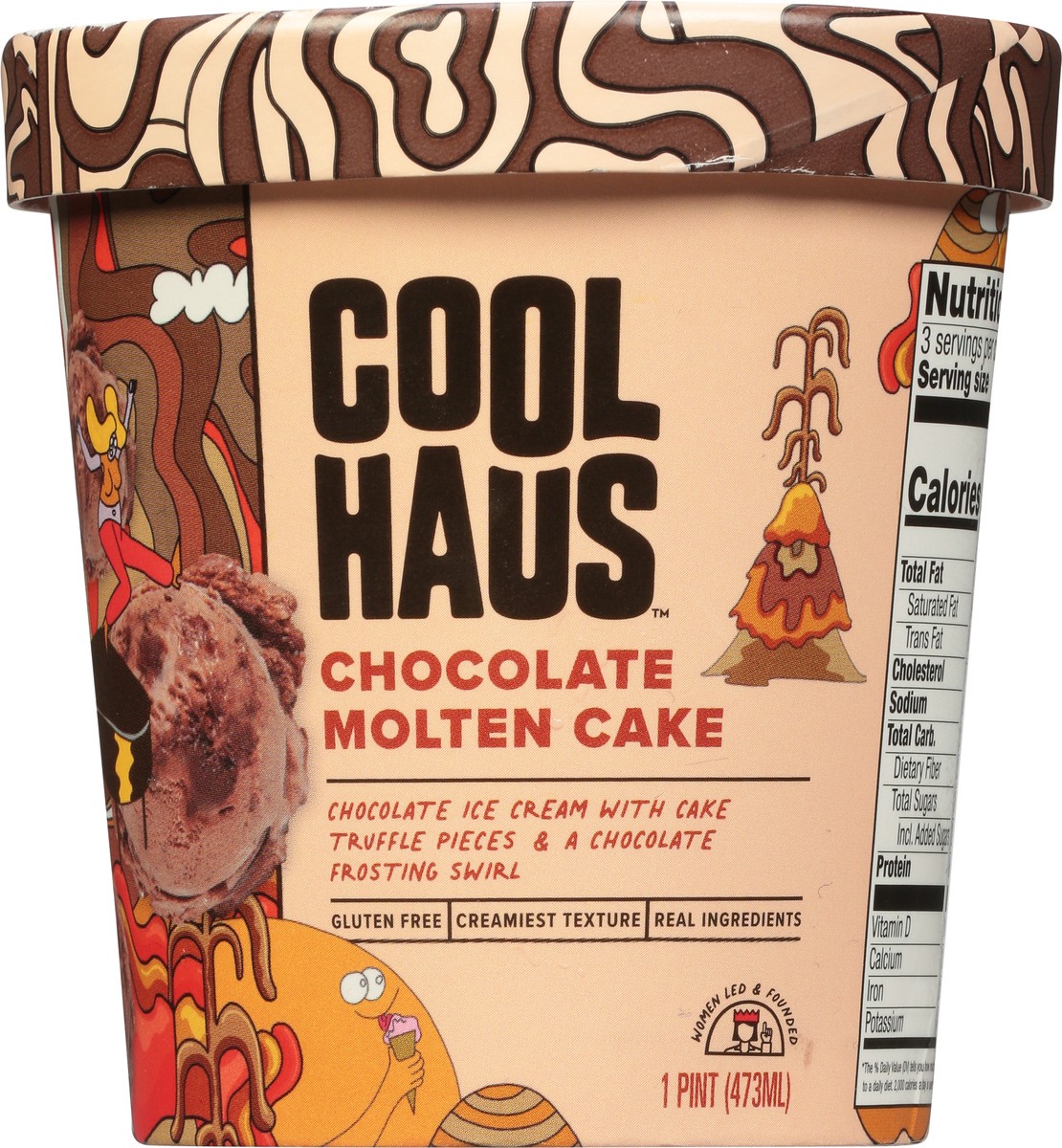 slide 6 of 9, Coolhaus Chocolate Molten Cake Ice Cream 1 pt, 16 fl oz