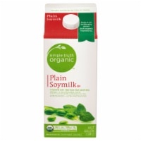 slide 1 of 1, Simple Truth Organic Plain Soymilk, 1/2 gal