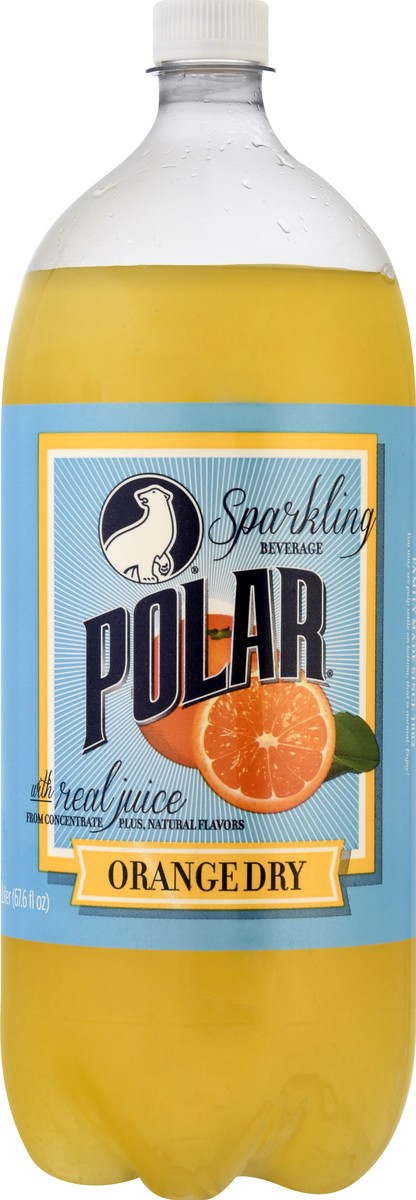 slide 1 of 9, Polar Orange Dry Sparkling Beverage - 2 liter, 2 liter