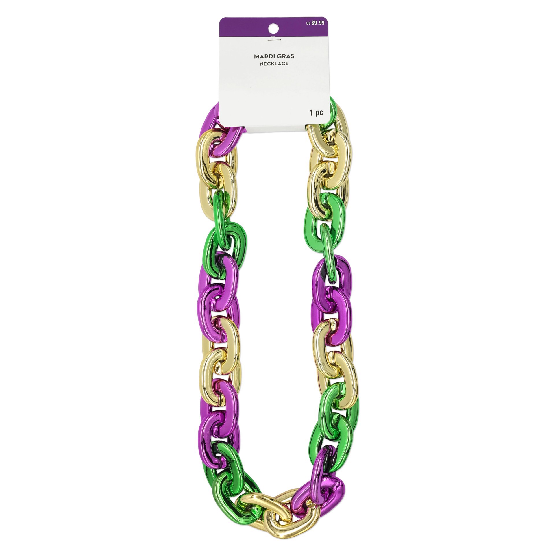 slide 2 of 3, Mardi Gras Chain Necklace By Celebrate It, 1 ct