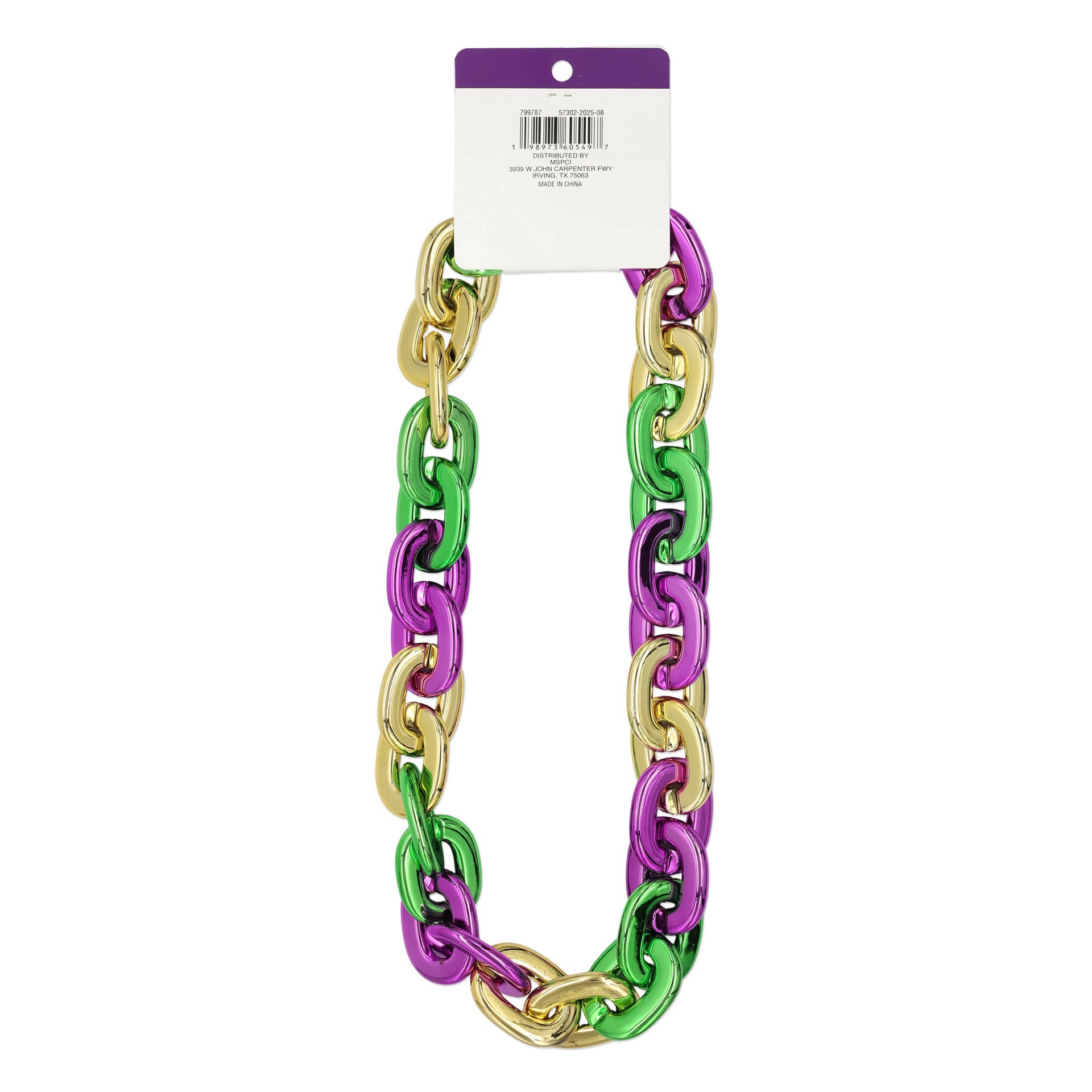 slide 3 of 3, Mardi Gras Chain Necklace By Celebrate It, 1 ct