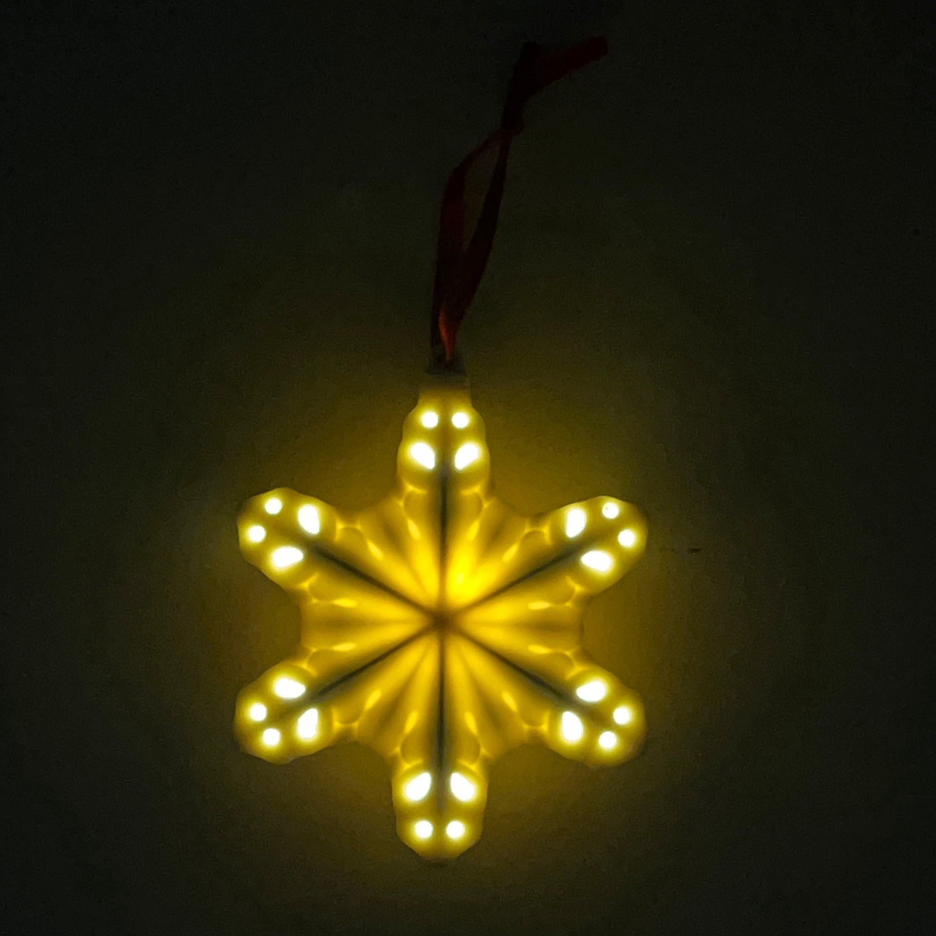 slide 2 of 7, 4.25" Led Diy Ceramic Snowflake Ornament By Make Market, 3.31 in x 1.77 in x 4.13 in