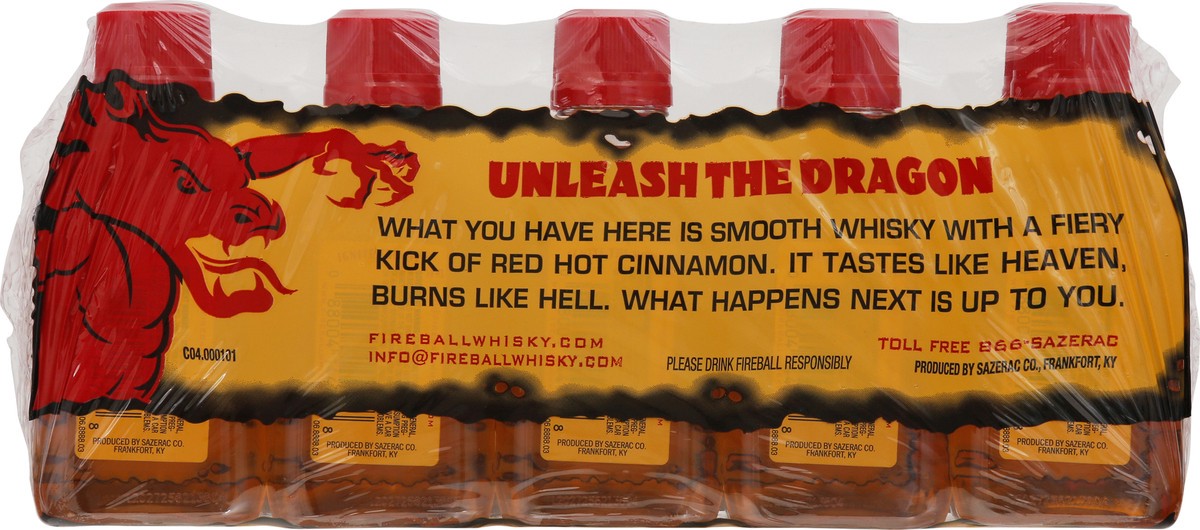 slide 4 of 9, Fireball Cinnamon Whiskey, 50 ml