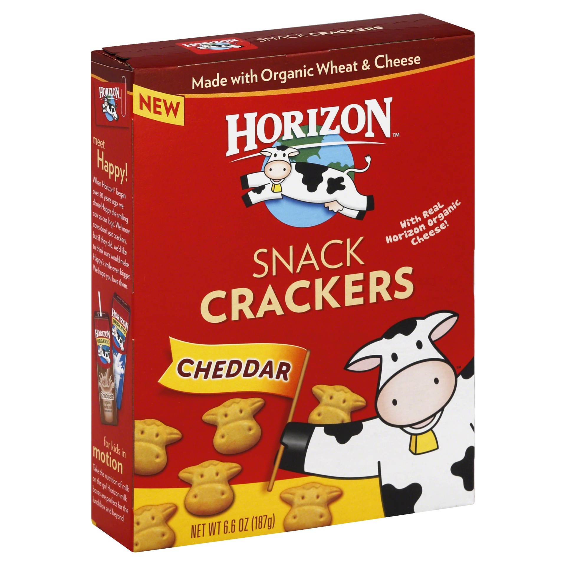 slide 1 of 1, Horizon Organic Cheddar Crackers, 6.6 oz