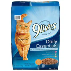 9Lives Daily Essentials Dry Cat Food with Chicken, Beef & Salmon Flavors - 1/12 lb