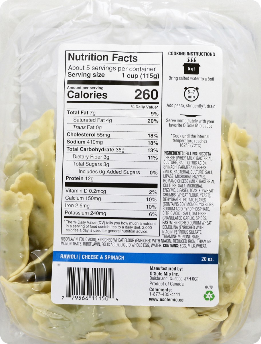 slide 3 of 9, O Sole Mio Ravioli 20 oz, 20 oz