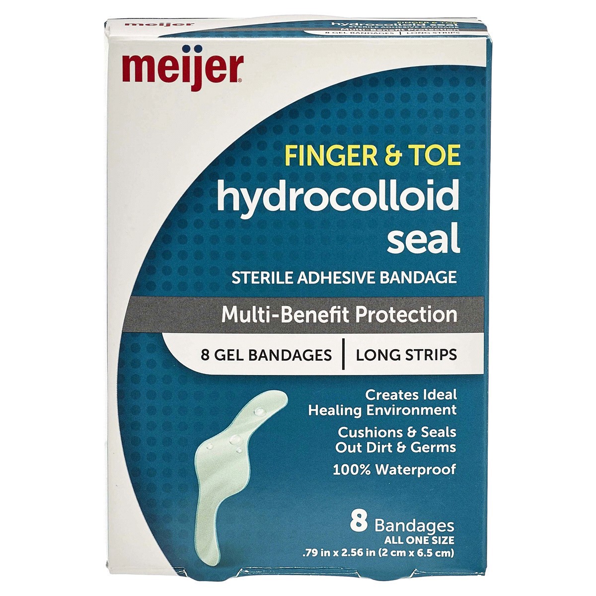 slide 1 of 5, Meijer Blister Finger & Toe Hydrocolloid Bandages, Waterproof, 8 ct