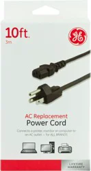 Ge Ac Replacement Power Cord - Black