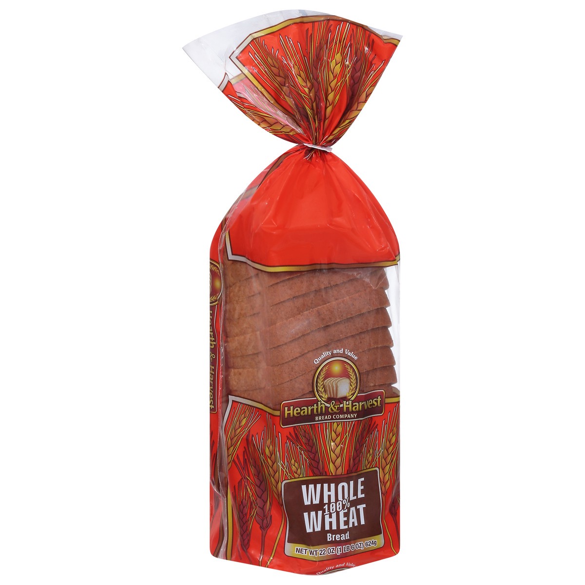 slide 4 of 9, Hearth & Harvest Bread Company 100% Whole Wheat Bread 22 oz, 22 oz