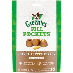 Greenies Pill Pockets Peanut Butter Flavor Treats for Dogs 7.9 oz
