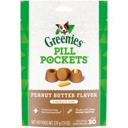 Greenies Pill Pockets Peanut Butter Flavor Treats for Dogs 7.9 oz
