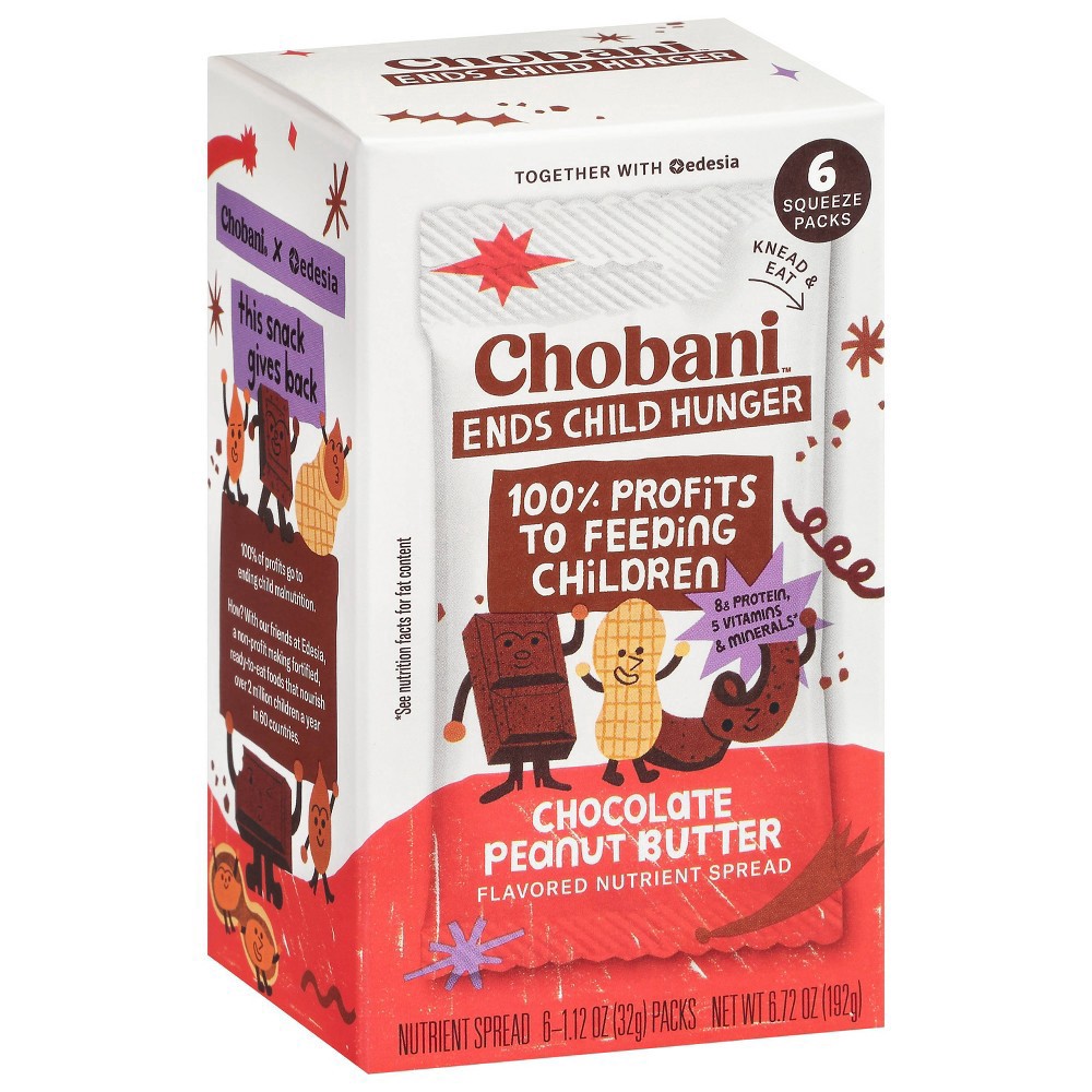 slide 2 of 5, Chobani Chocolate Peanut Butter Flavored Nutrient Spread 6-1.12 oz Packs, 6 ct