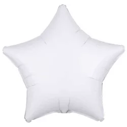 Metallic White Star Balloon