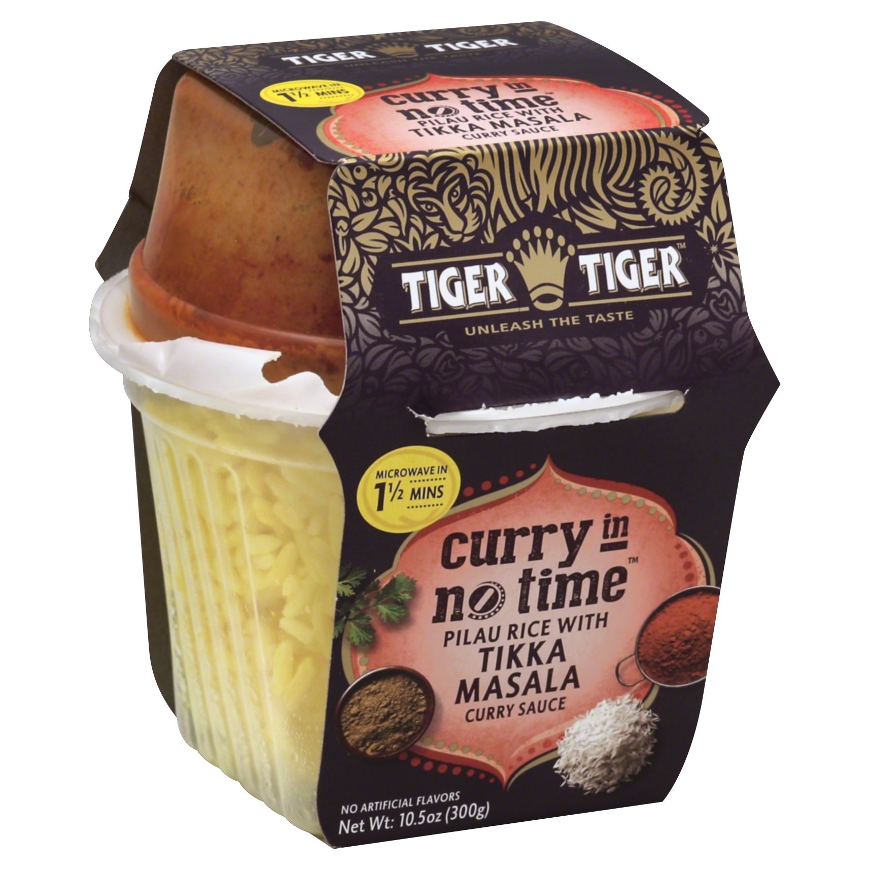 slide 1 of 1, Tiger Tiger Curry in No Time Rice with Tikka Masala, 10.5 oz