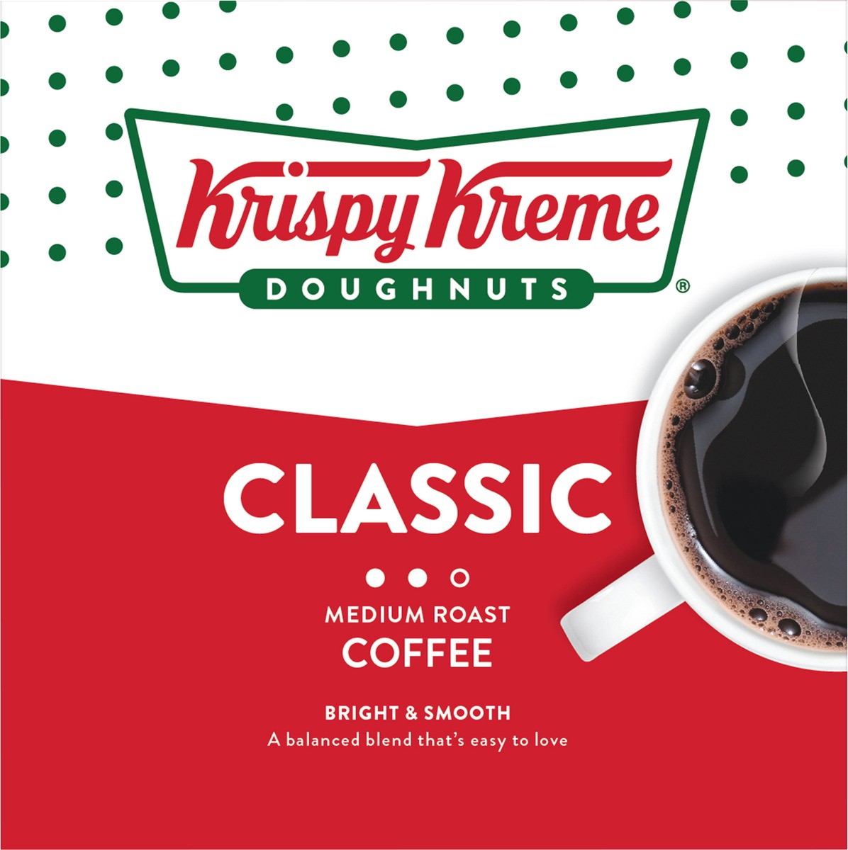 slide 2 of 10, Krispy Kreme Classic Keurig Single-Serve K-Cup Pods, Medium Roast Coffee, 10 Count, 10 ct