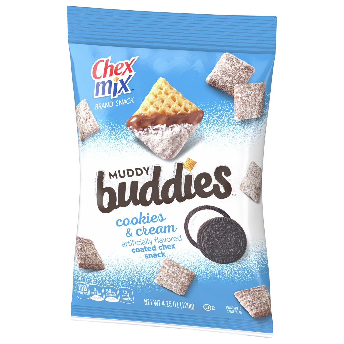 slide 2 of 9, Chex Mix Muddy Buddies, Cookies and Cream, Snack Bag, 4.25 oz, 4.25 oz