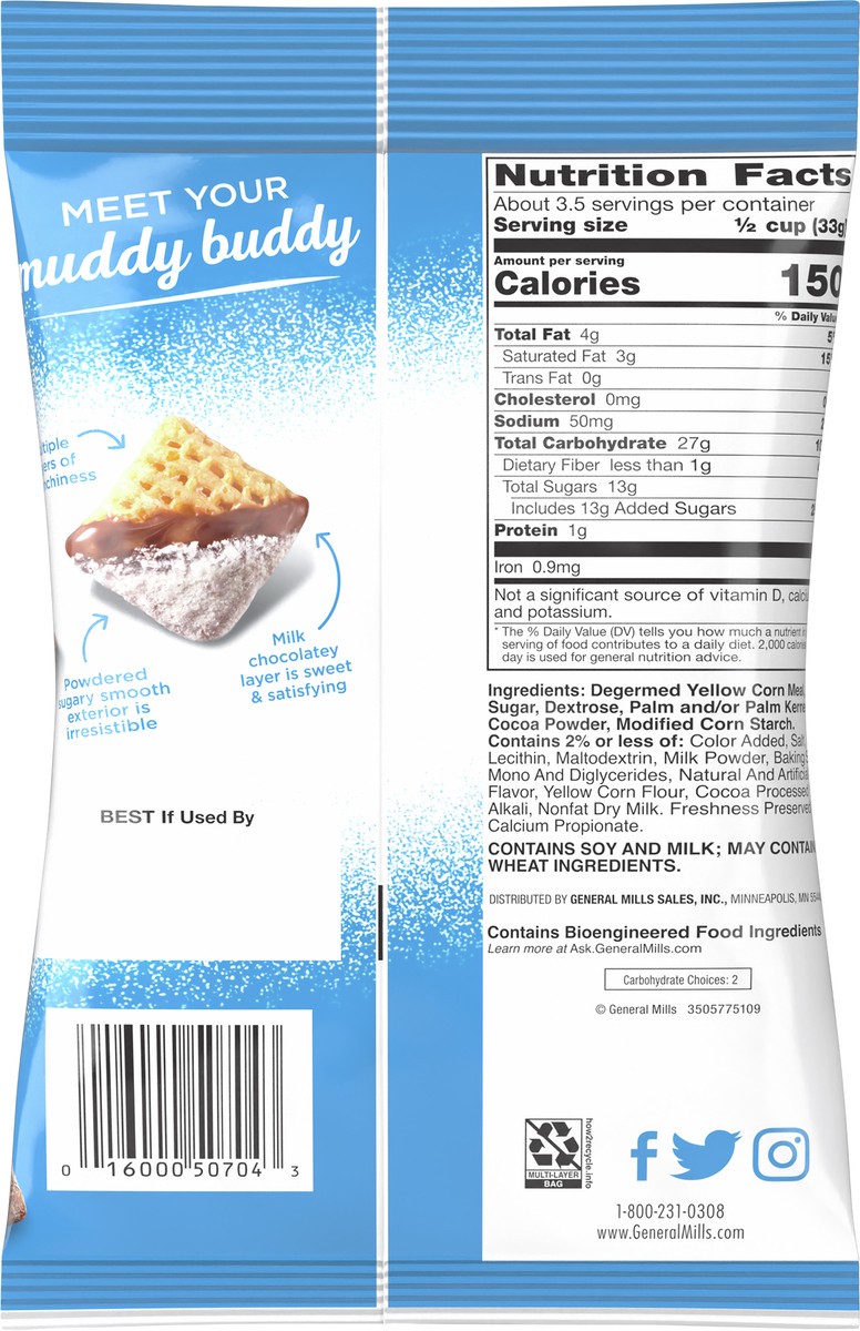 slide 8 of 9, Chex Mix Muddy Buddies, Cookies and Cream, Snack Bag, 4.25 oz, 4.25 oz