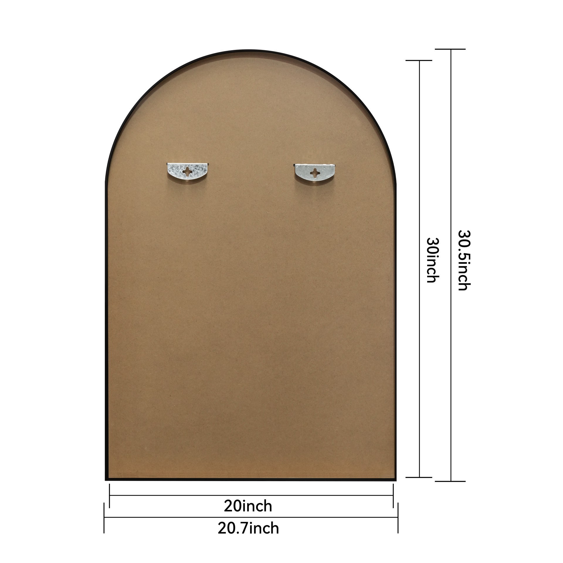 slide 4 of 5, 20" X 30" Black Arch Decorative Mirror By Ashland, 20 in x 30 in