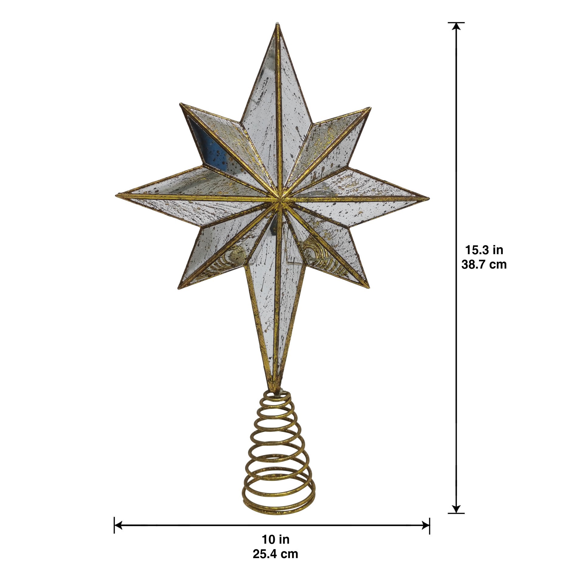 slide 2 of 4, 15" Gold Bethlehem Star Lighted Tree Topper By Ashland, 15.2 in