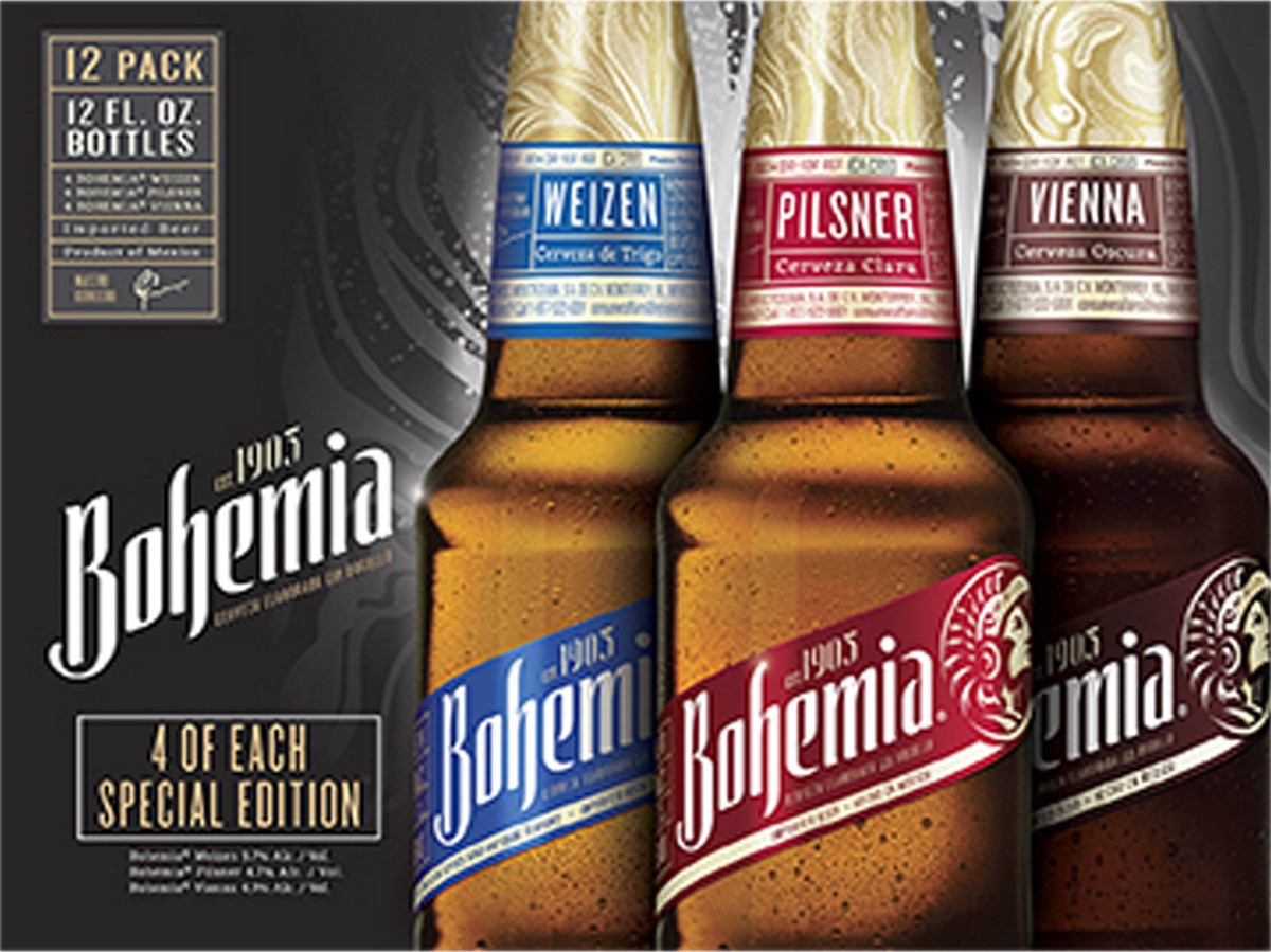slide 1 of 8, Bohemia Variety Pack Mexican Lager Beer, 12 Pack, 12 fl oz Bottles, 12 oz
