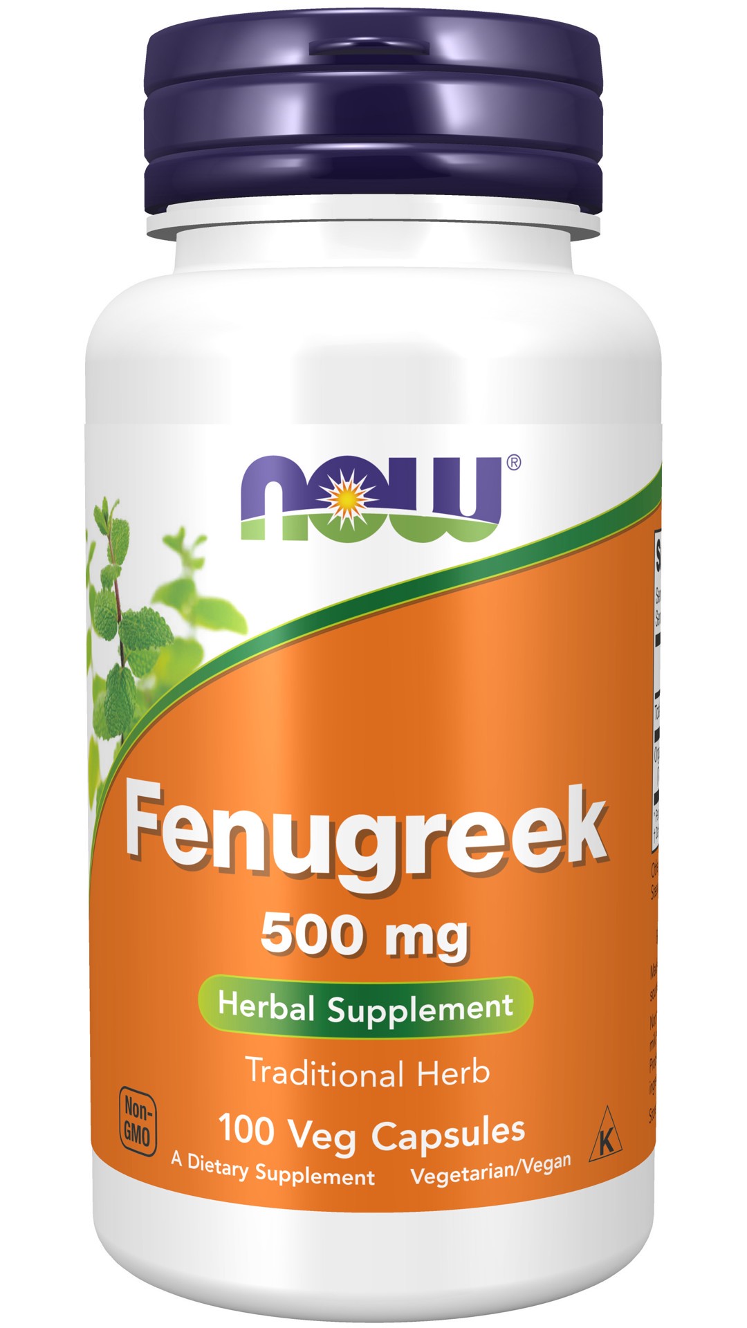 slide 1 of 4, NOW Fenugreek 500 mg - 100 Veg Capsules, 100 ct; 500 mg