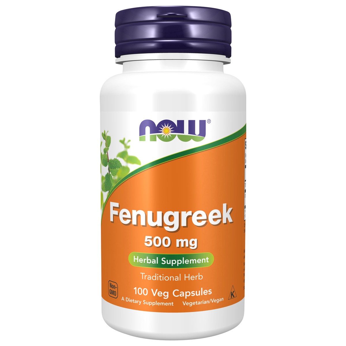 slide 1 of 4, NOW Fenugreek 500 mg - 100 Veg Capsules, 100 ct; 500 mg