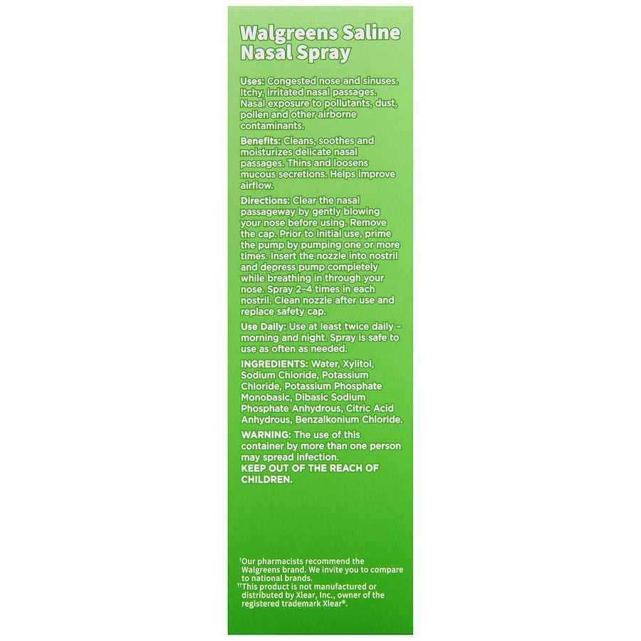 slide 2 of 5, Walgreens Saline Nasal Spray with Xylitol, 1.5 oz