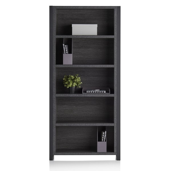 slide 5 of 7, Realspace Dejori 70"H 5-Shelf Bookcase, Charcoal, 1 ct