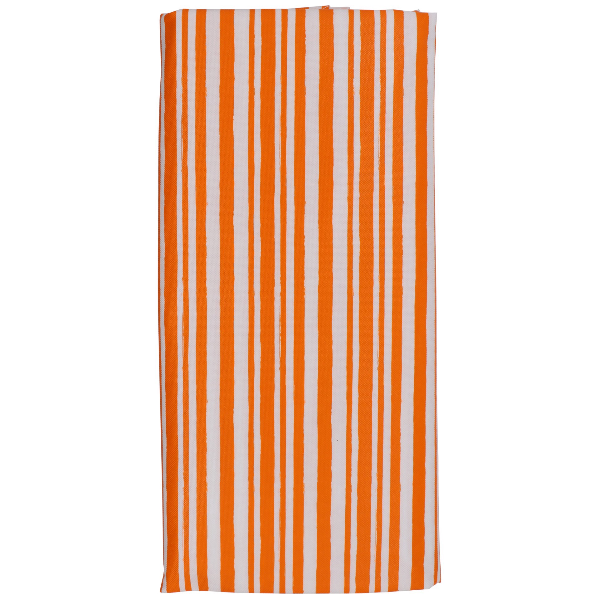 slide 4 of 4, 52" X 70" Citrus Kitchen Orange Stripes Tablecloth By Celebrate It, 52 in x 70 in