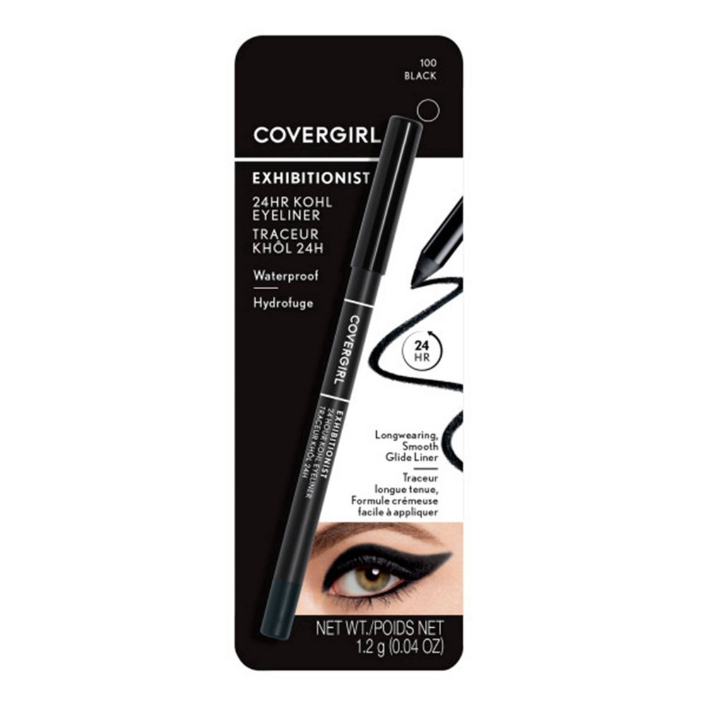 slide 7 of 7, Covergirl Exhibitionist 24-Hour Kohl Eyeliner, Black, 0.35200000000000004 oz