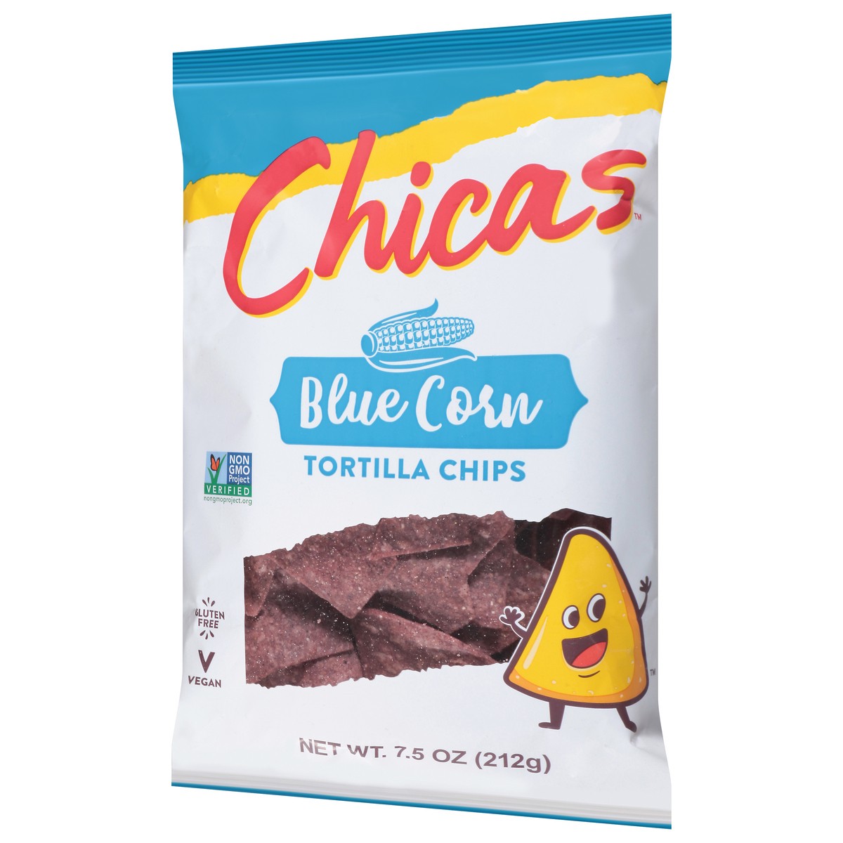 slide 6 of 13, Chicas Blue Corn Tortilla Chips, 7.5 oz