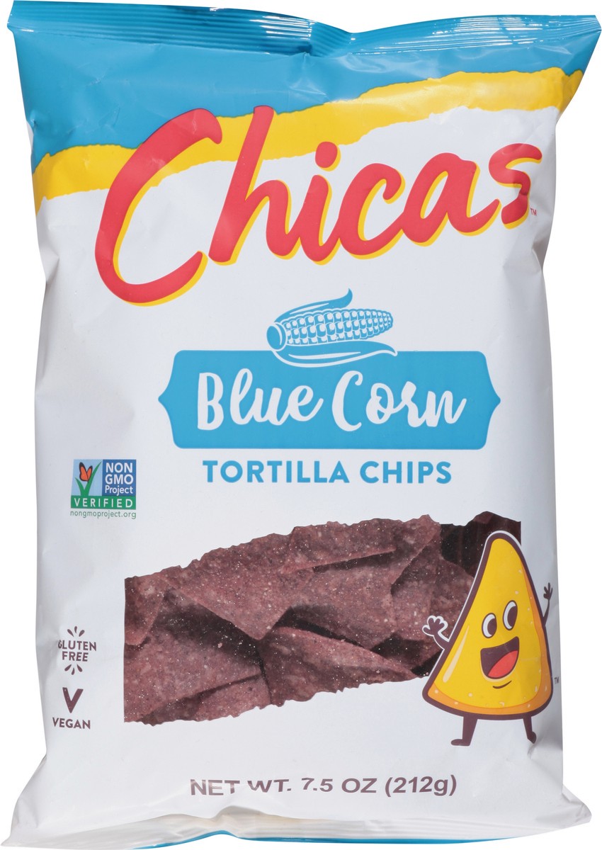 slide 8 of 13, Chicas Blue Corn Tortilla Chips, 7.5 oz