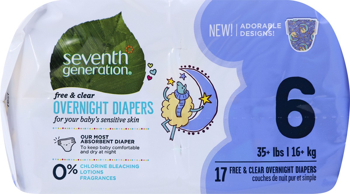 slide 8 of 11, Seventh Generation Diapers 17 ea, 17 ct