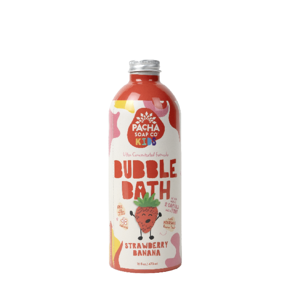 slide 2 of 2, Pacha Soap Co. Kids Strawberry Banana Bubble Bath, 16 fl oz