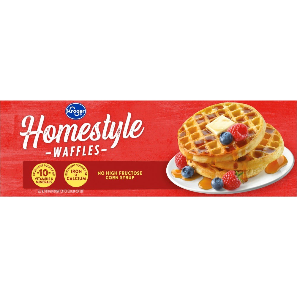 slide 2 of 6, Kroger Homestyle Waffles, 10 ct; 1.23 oz