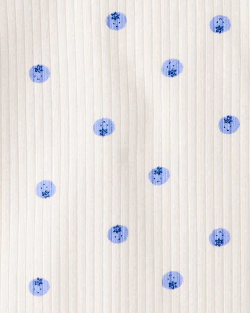 slide 2 of 2, Carter's Baby Girl Blueberry Print Long-Sleeve Fashion Bodysuit - Ivory Ivory 12M, 1 ct