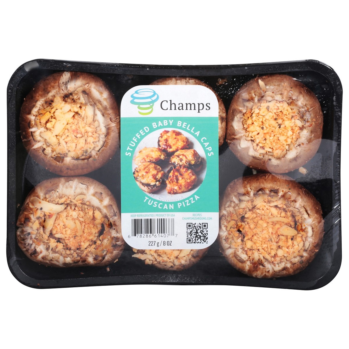 slide 3 of 13, Champs Stuffed Tuscan Pizza Baby Bella Caps 8 oz, 